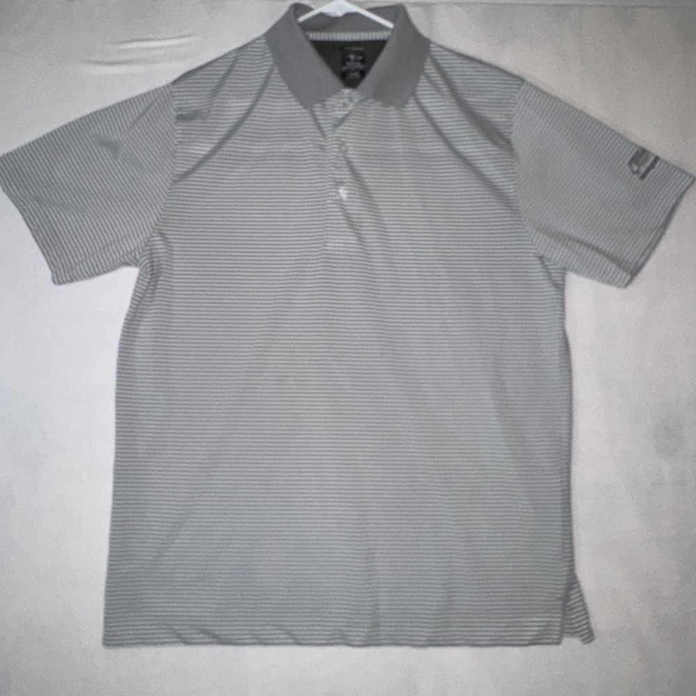 Mens Large Page & Tuttle Golf Polo Grey Excellent Tennessee Golf Trail Stripe